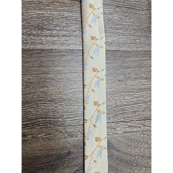 J. Crew Silk  D-Ring Ribbon Belt Small/Medium Women's Floral Pale Gold - Picture 3 of 9